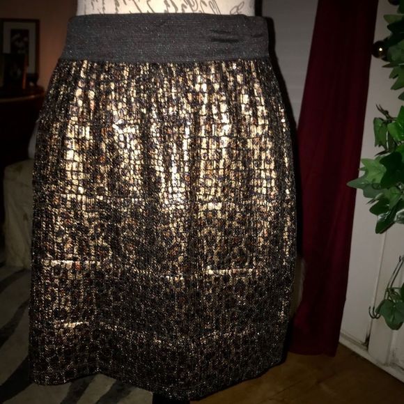DOTS GOLD & Black skirt with sequins all over - Picture 5 of 5